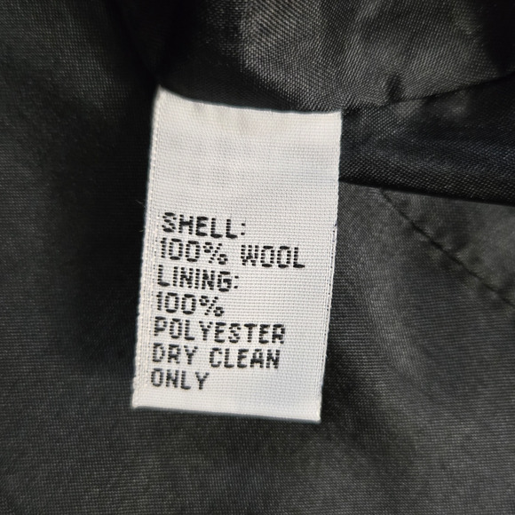 Vintage 90s Talbots Charcoal Gray Wool Single Breasted Blazer Jacket Size 10 - Picture 6 of 7